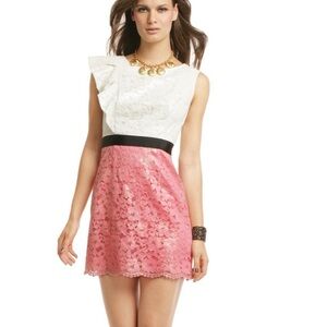 Lily Pulitzer Delila Fitted Dress Shimmer Lace